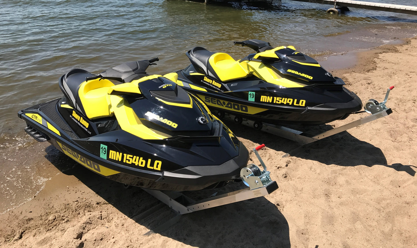 A pair of shore ramps with our SeaDoo GTR 215s