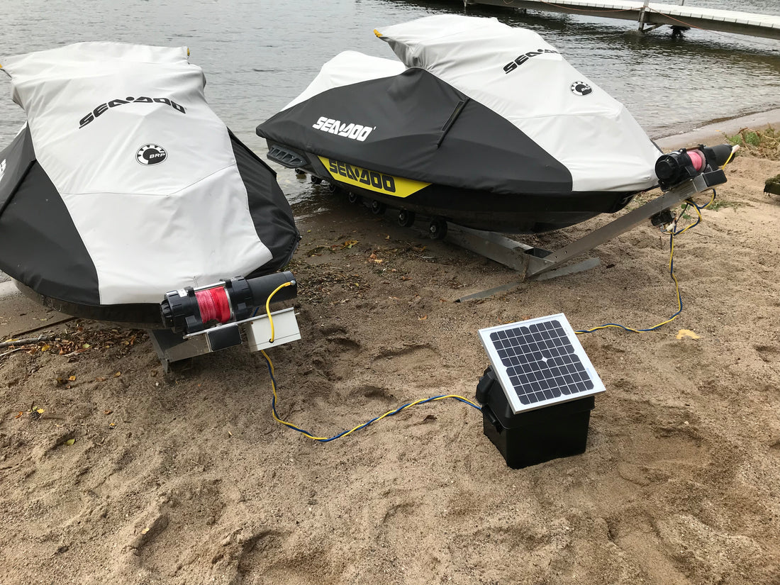 Solar Charging Battery Box for Winch shoreramp